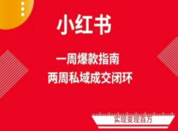 爆款小红书免费流量体系课程(两周变现)，小红书电商教程-观智斋电商课程站