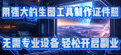 用强大的生图工具制作证件照，无需专业设备，轻松开启副业-观智斋电商课程站