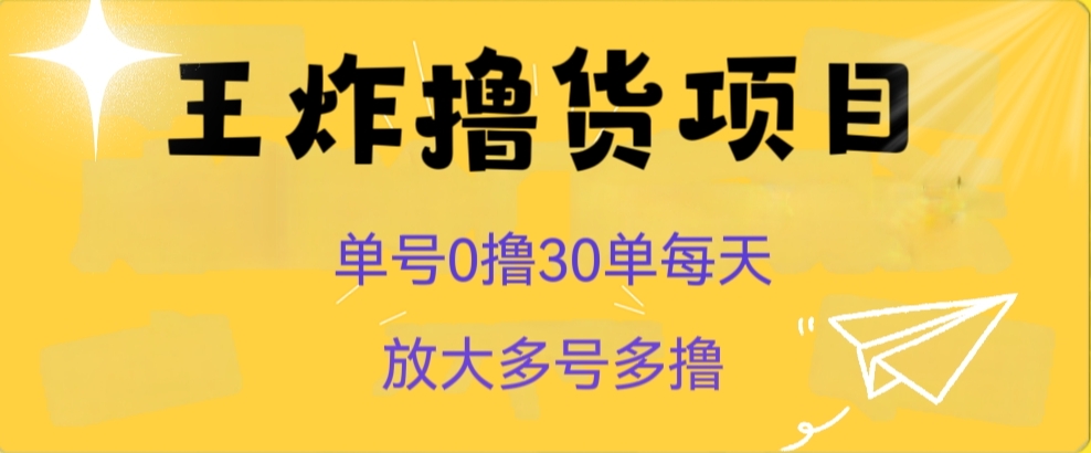 王炸撸货项目，单号0撸30单每天，多号多撸【揭秘】-观智斋电商课程站