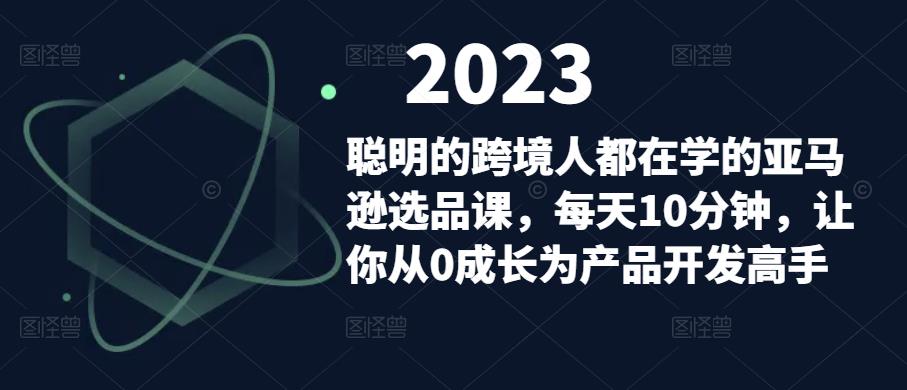 聪明的跨境人都在学的亚马逊选品课，每天10分钟，让你从0成长为产品开发高手-观智斋电商课程站