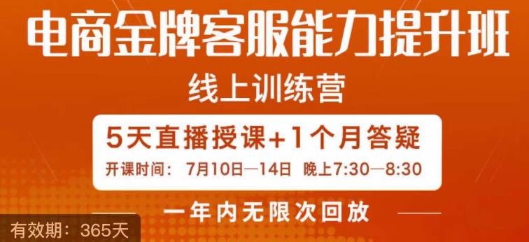 电商金牌客服能力提升班，提升客服能力是你店铺业绩的关键要素-观智斋电商课程站
