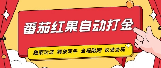 番茄红果独家玩法，单机50-100，可矩阵放大操作轻松，小白轻松上手!-观智斋电商课程站