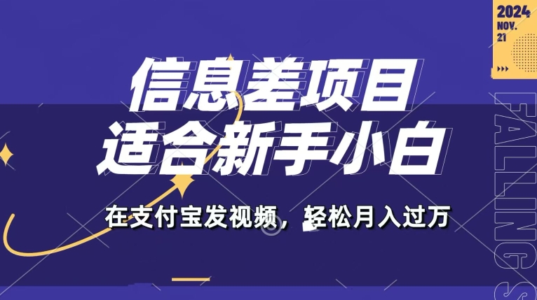 信息差项目，支付宝生活号，利用老外开盲盒视频，一周起号，新手小白也能月入过万-观智斋电商课程站