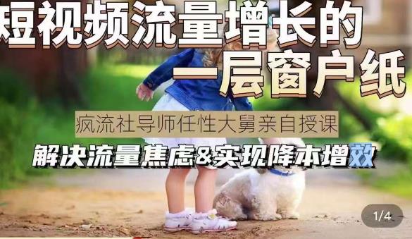 任性大舅·宠物行业短视频运营课(不讲废话)，短视频流量增长的一层窗户纸，解决流量焦虑&实现降本增效-观智斋电商课程站