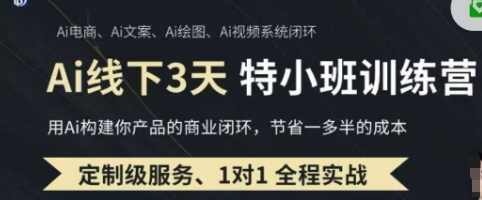 AI实操培训第20-21期线下，0基础保姆级教程，3月最新整理，企业获客、降本增效、打造超级个体-观智斋电商课程站