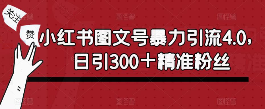 小红书图文号暴力引流4.0，日引300＋精准粉丝【揭秘】-观智斋电商课程站