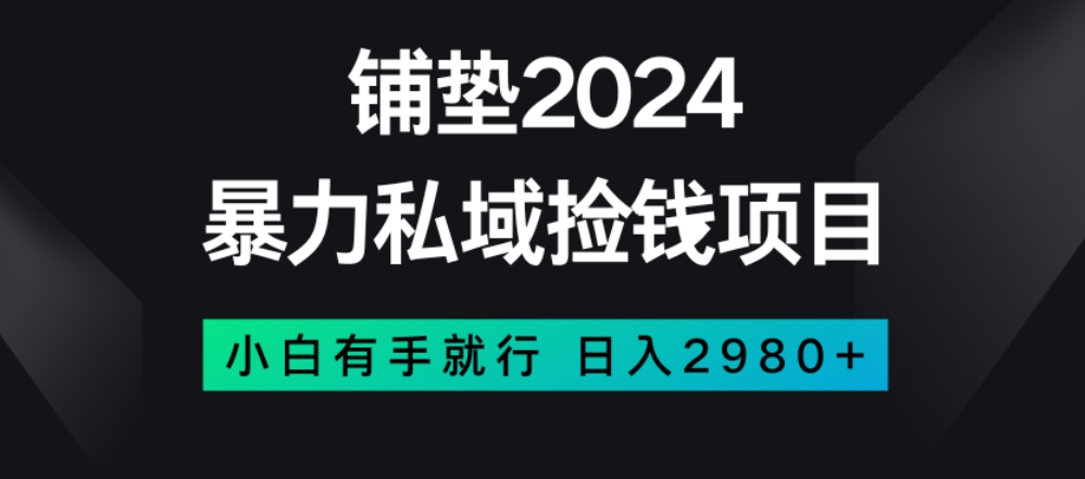 暴力私域捡钱项目，小白无脑操作，日入2980【揭秘】-观智斋电商课程站