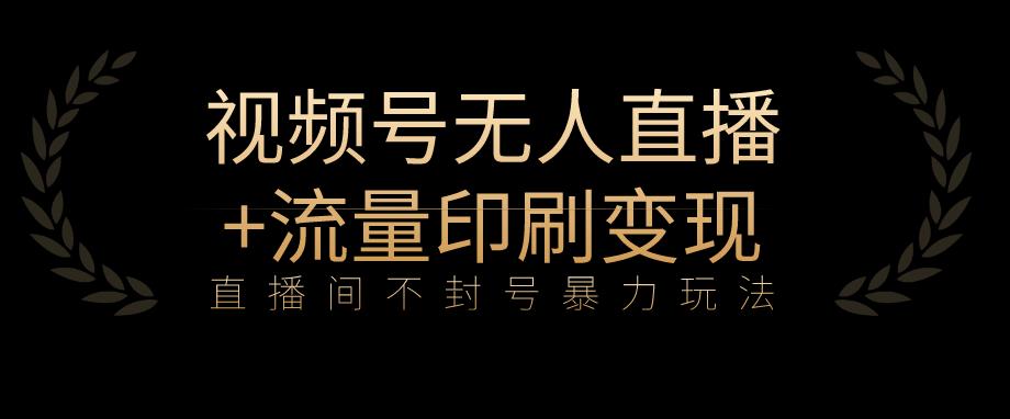 全网首发视频号不封号无人直播暴利玩法+流量印刷机变现，日入1000+【揭秘】-观智斋电商课程站