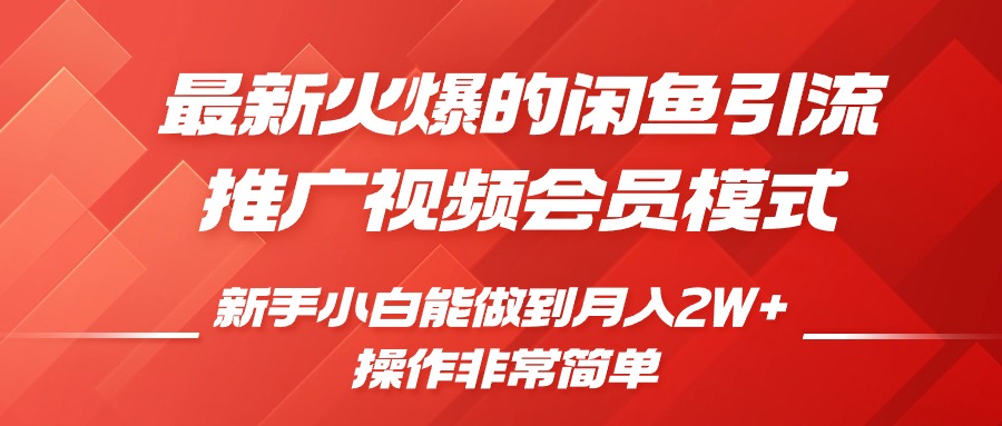 闲鱼引流推广影视会员，0成本就可以操作，新手小白月入过W+【揭秘】-观智斋电商课程站