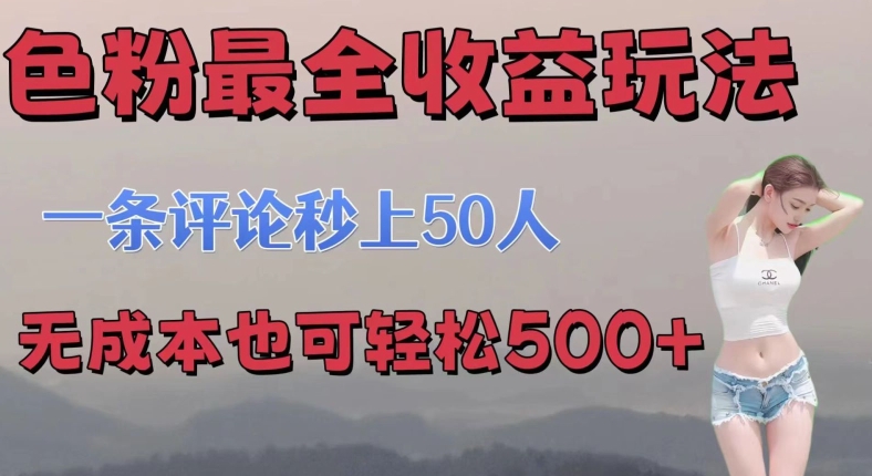 se粉最全收益玩法 一条评论秒上50人 无成本也可轻松500+-观智斋电商课程站