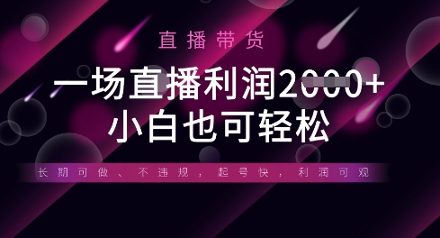 半无人直播带货，一场利润数张，适合所有平台玩法，小白也可轻松-观智斋电商课程站