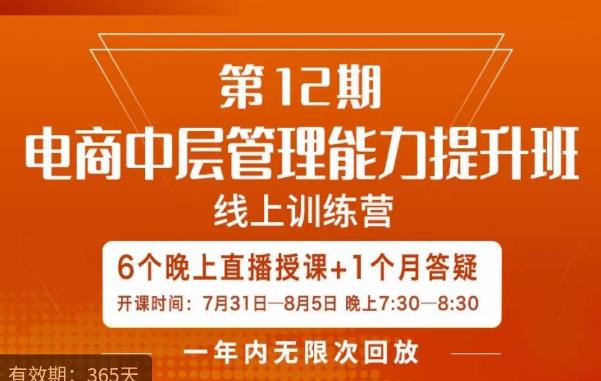 陈少珊·电商中层管理能力提升班，学习对象-电商公司各个岗位的主管，20人人以内的电商公司老板-观智斋电商课程站