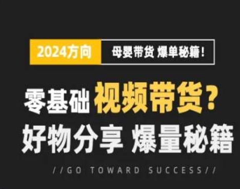 短视频母婴赛道实操流量训练营，零基础视频带货，好物分享，爆量秘籍-观智斋电商课程站
