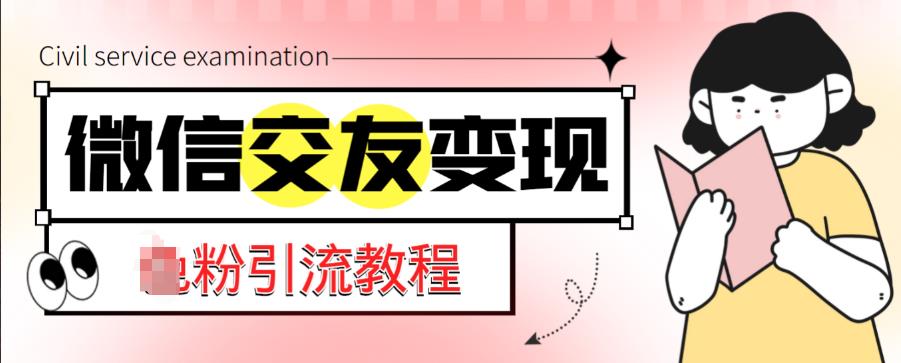 微信交友变现项目，吸引全网LSP男粉精准变现，小白也能轻松上手，日入500+-观智斋电商课程站