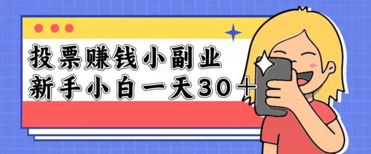投票赚钱项目，一天保底20-50！适合新手小白操作-观智斋电商课程站