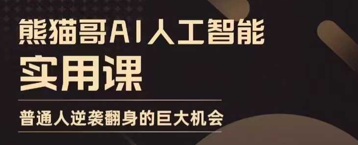 AI人工智能实用课，实在实用实战，普通人逆袭翻身的巨大机会-观智斋电商课程站