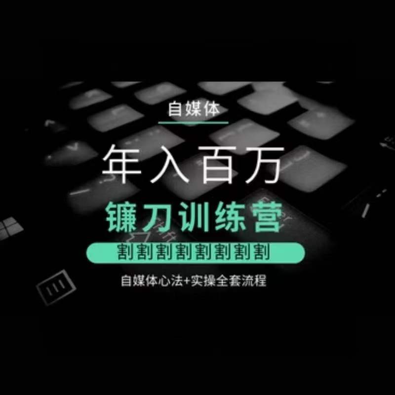 自媒体年入百万镰刀训练营，割割割割割割割割，自媒体心法+实操全套流程-观智斋电商课程站