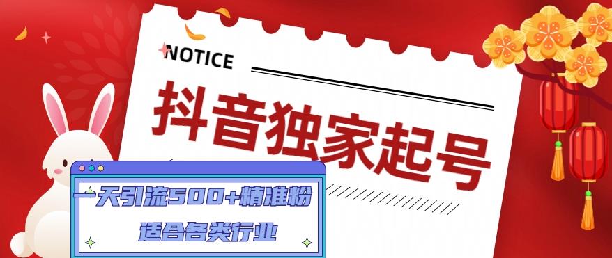 抖音独家起号，一天引流500+精准粉，适合各类行业（9节视频课）-观智斋电商课程站