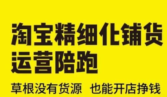 淘宝精细化铺货运营陪跑(部分更新至2025)，草根没有货源 也能开店挣钱-观智斋电商课程站
