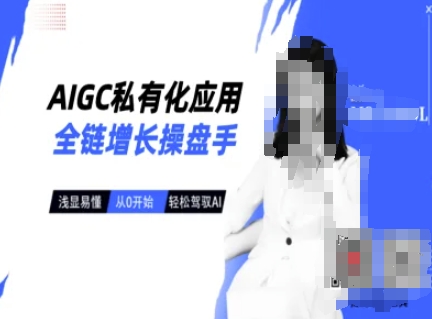 AIGC私有化应用全链增长操盘手，浅显易懂，从0开始轻松，驾驭AI-观智斋电商课程站