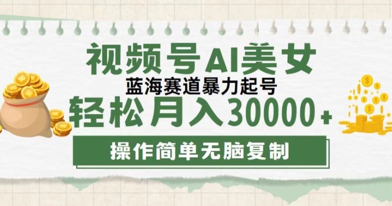 视频号创作者计划，下半年全新赛道，无需剪辑，AI生成，稳过原创，小白落地实操教学-观智斋电商课程站