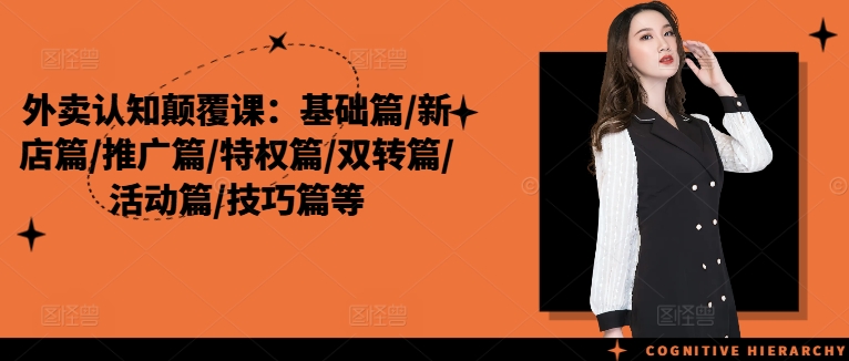 外卖认知颠覆课：基础篇/新店篇/推广篇/特权篇/双转篇/活动篇/技巧篇等-观智斋电商课程站