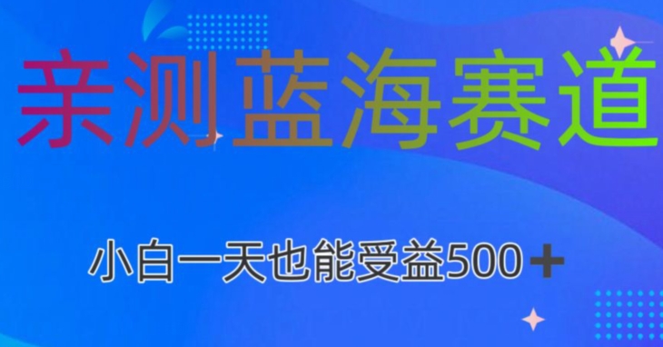亲测蓝海赛道AI创作，小白一天收益500-观智斋电商课程站