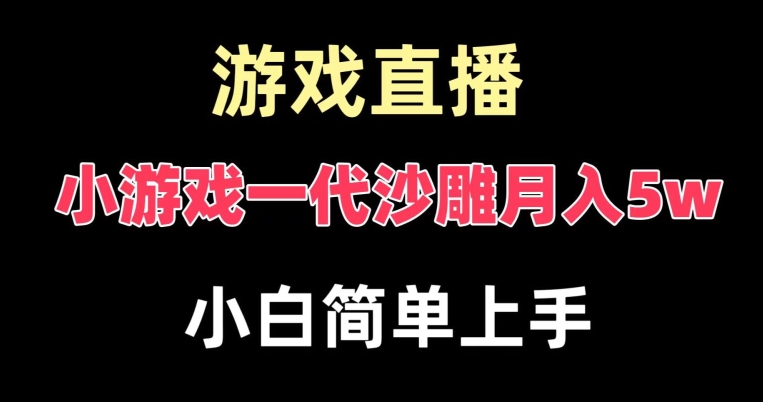 玩小游戏一代沙雕月入5w，爆裂变现，快速拿结果，高级保姆式教学【揭秘】-观智斋电商课程站