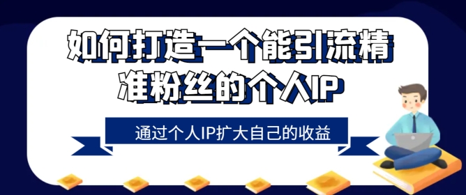 如何打造一个能引流精准粉丝的个人IP，通过个人IP扩大自己的收益-观智斋电商课程站