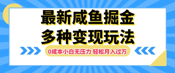 最新闲鱼掘金玩法，0成本小白无压力，多种变现方式，轻松月入过W-观智斋电商课程站