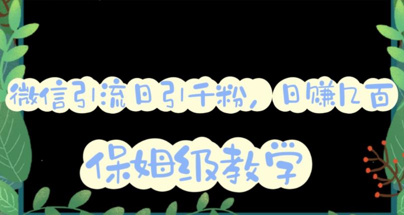 微信互推圈半自动引流方案，矩阵操作日引千人思路【详细视频教程】-观智斋电商课程站