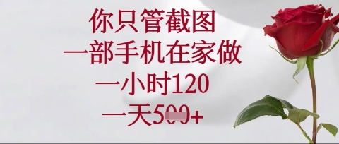 你只管截图，一部手机在家操作，一小时120.一天5张【揭秘】-观智斋电商课程站