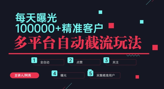 小红书抖音视频号最新截流获客系统，全自动引流精准客户【日曝光10000+】基本上适配所有行业-观智斋电商课程站